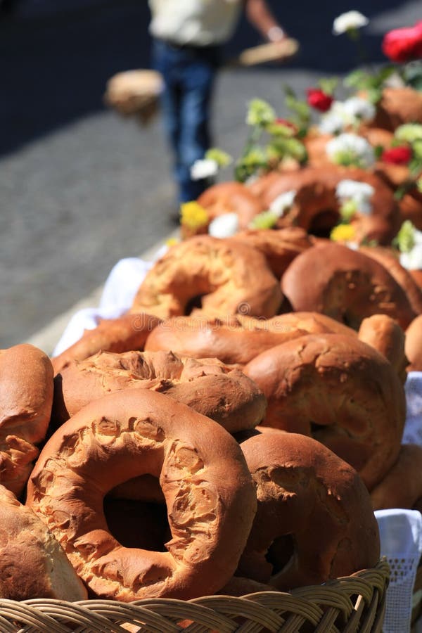 Donut form bread (rosquilhas) ment to distribute for the poor people on the Saint Peter festivities on pico island Azores