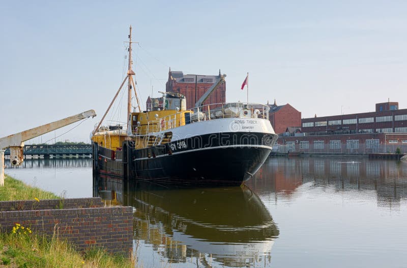 Ross Tiger. Floating museum. Side Winder fishing trawler. royalty free stock images Ross Tiger. Floating museum. Side Winder fishing trawler. royalty free stock images