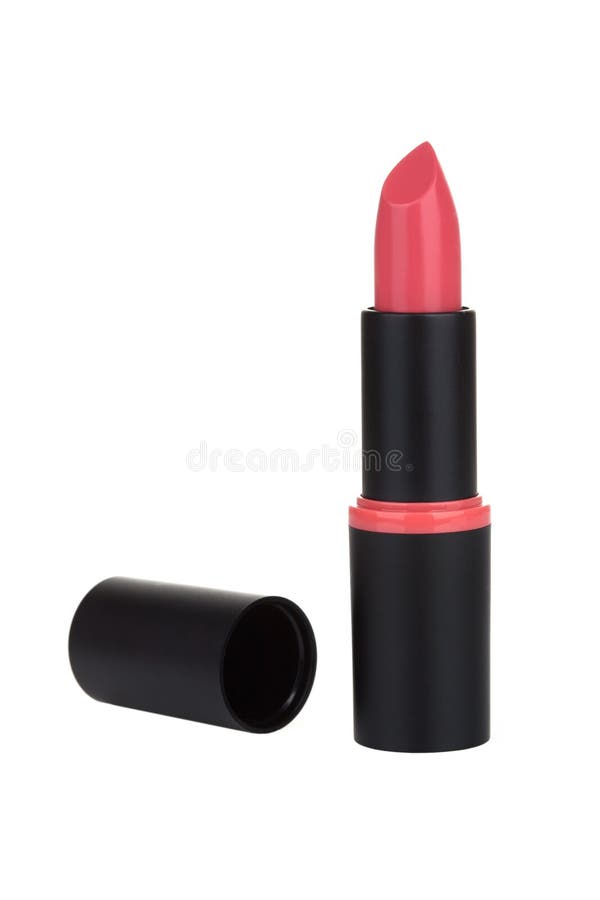 Rossetto rosa isolato su bianco fotografia stock libera da diritti Rossetto rosa isolato su bianco fotografia stock libera da diritti