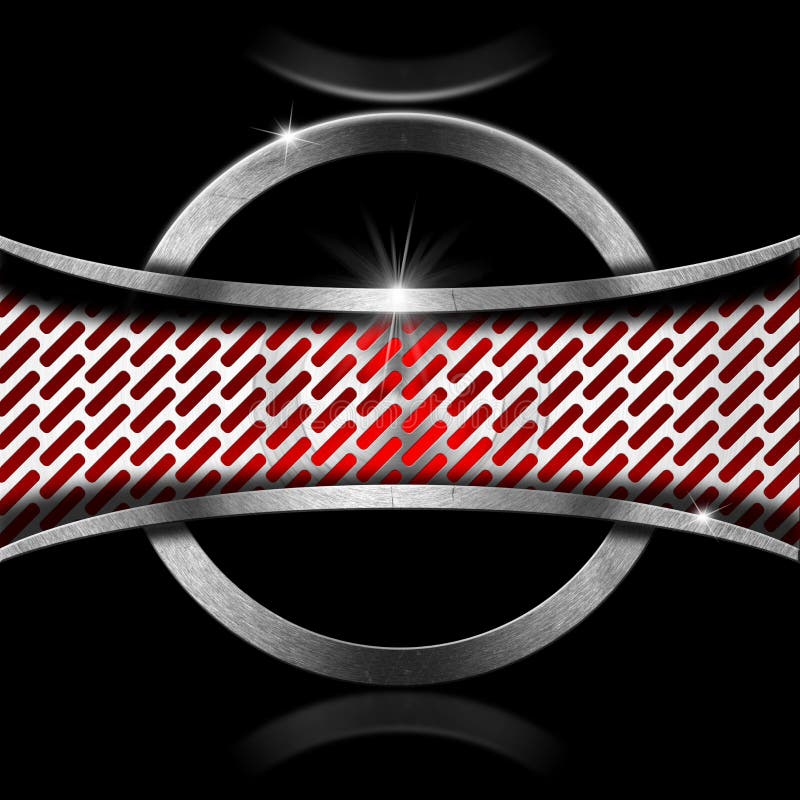 Rosso e fondo del metallo con la struttura del metallo royalty illustrazione gratis Rosso e fondo del metallo con la struttura del metallo royalty illustrazione gratis