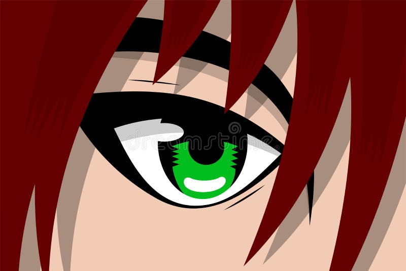 Vetores de Olhos De Anime Olhos Vermelhos Em Fundo Preto E Branco