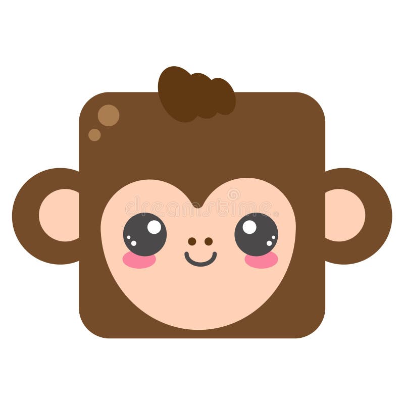 Conjunto de animais de macaco bonito dos desenhos animados