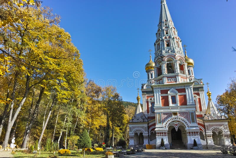 Rosyjski kościół w miasteczku Shipka, Stara Zagora region fotografia stock Rosyjski kościół w miasteczku Shipka, Stara Zagora region fotografia stock