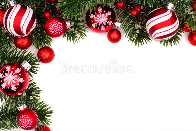 Rot- und Weihnachtsflitter bringt Grenze auf Weiß in Verlegenheit