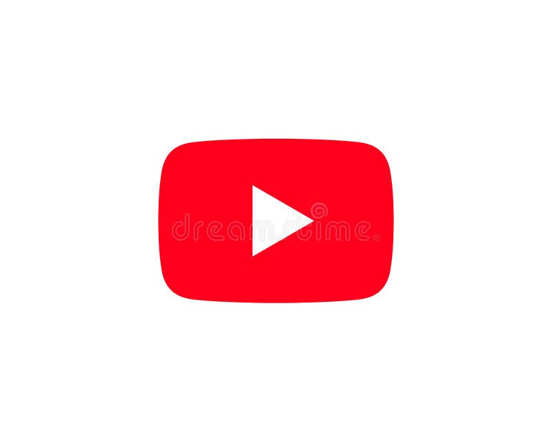 Rot-YouTube-Wiedergabetaste YouTube Video-Musik-Icon. Ein Dreieck innerhalb eines Kreises ist ein Symbol für einen Mediendarstelle lizenzfreie abbildung