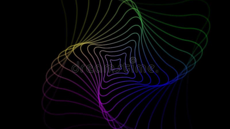 Rotación polígono animación concéntrica fondo hipnótico abstracto multicolor. libre illustration