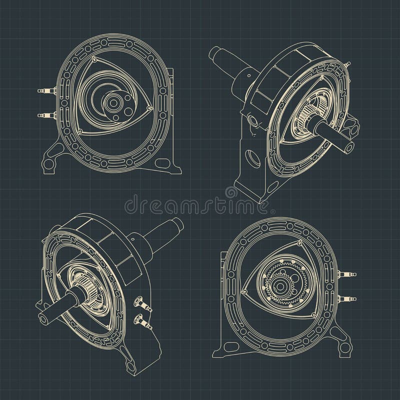 Rotary engine stock vector. Illustration of engine, machine 39633098