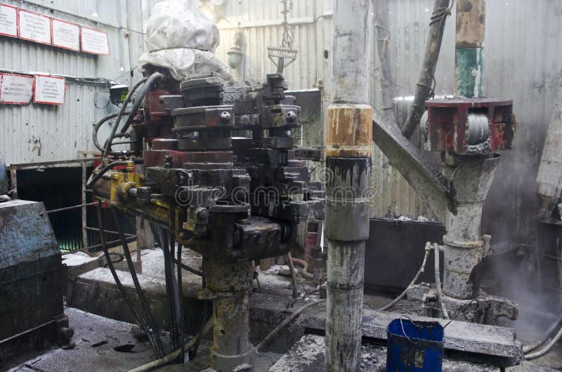 Oil Rig Rotary Table Drilling Stock Photo Image of business, petroleum 37621896