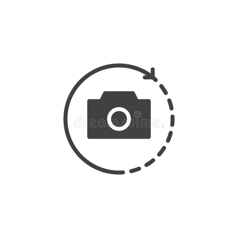 Rotate camera vector icon vector illustration