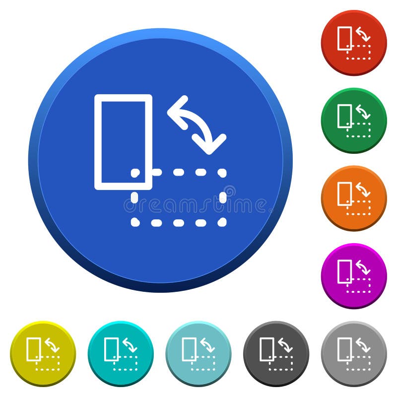 Rotate element beveled buttons stock illustration