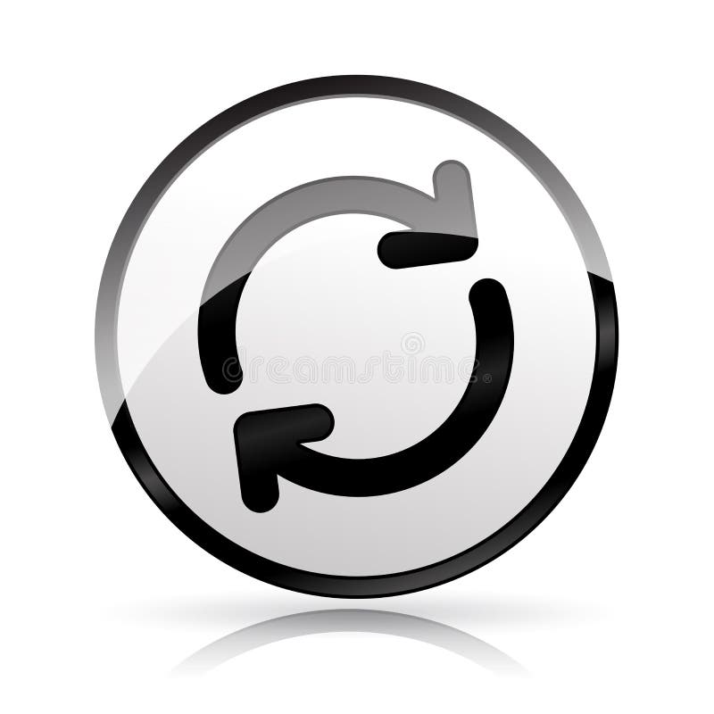 Rotating arrows icon on white background royalty free illustration Rotating arrows icon on white background royalty free illustration