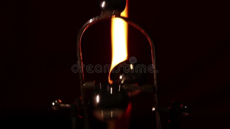 Rotating table pendulum balls antistress in the dark, for meditation, pendulum with rotating balls stock video