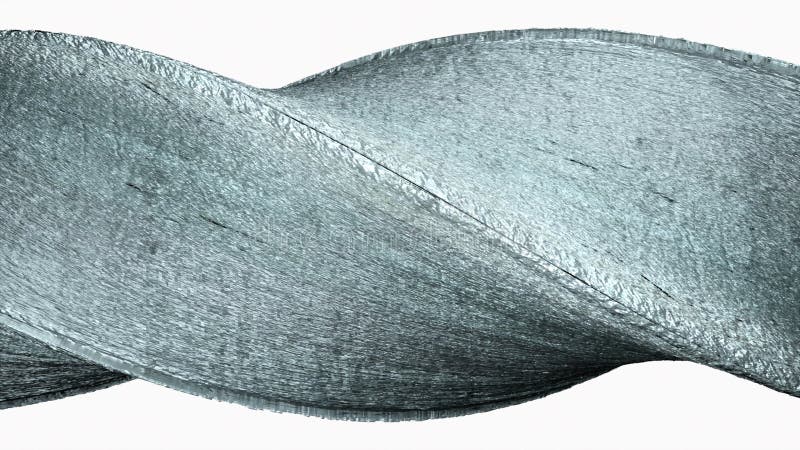 Rotation av tvinnad metall 3d-återgivning. datorn genererad abstrakt volymetrisk bakgrund stock illustrationer