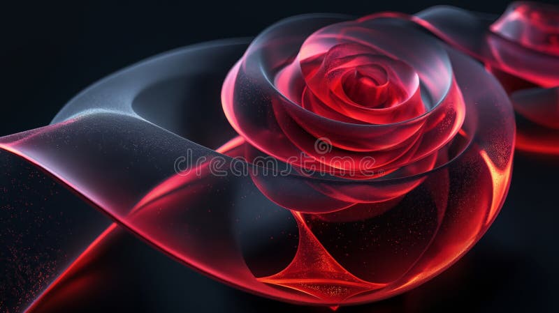 Rote abstrakte rosa digitale Kunstwerke mit funkelnden Effekten auf dunklem Hintergrund. hochauflösende digitale Kunst mit komplex vektor abbildung
