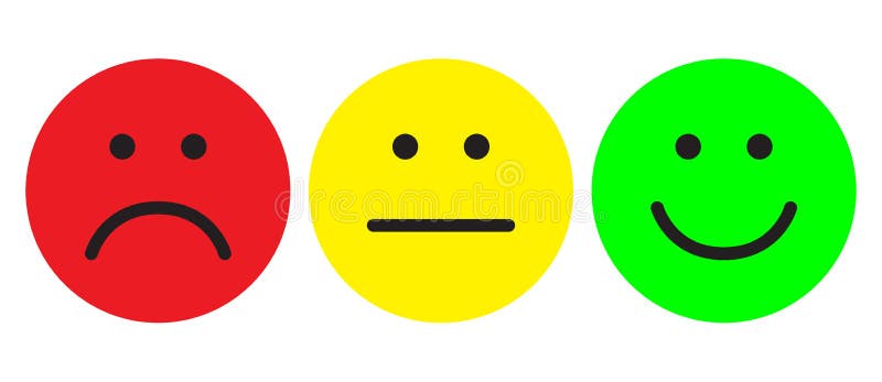 Rote, Gelbe Und Grüne Smiley Stock Abbildung - Illustration von emblem,  freundlich: 137043793