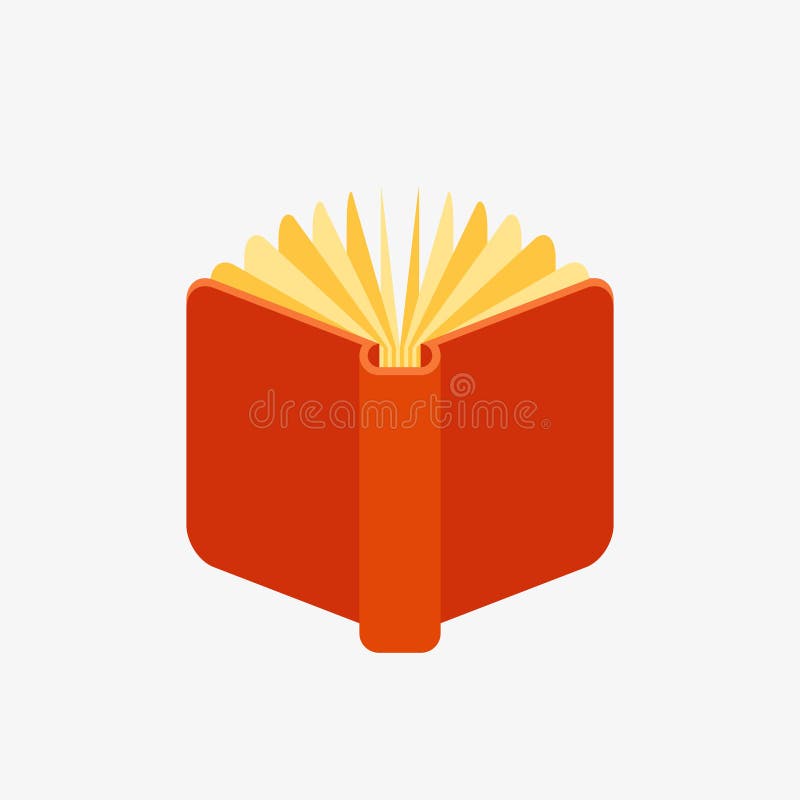 Rote Ikone des offenen Buches vektor abbildung Rote Ikone des offenen Buches vektor abbildung