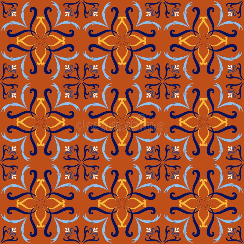 Rote italienische nahtlose Musterhintergründe des Keramikziegels Traditionelle aufwändige Farbfliesen azulejos Talaveras dekorati stock abbildung Rote italienische nahtlose Musterhintergründe des Keramikziegels Traditionelle aufwändige Farbfliesen azulejos Talaveras dekorati stock abbildung