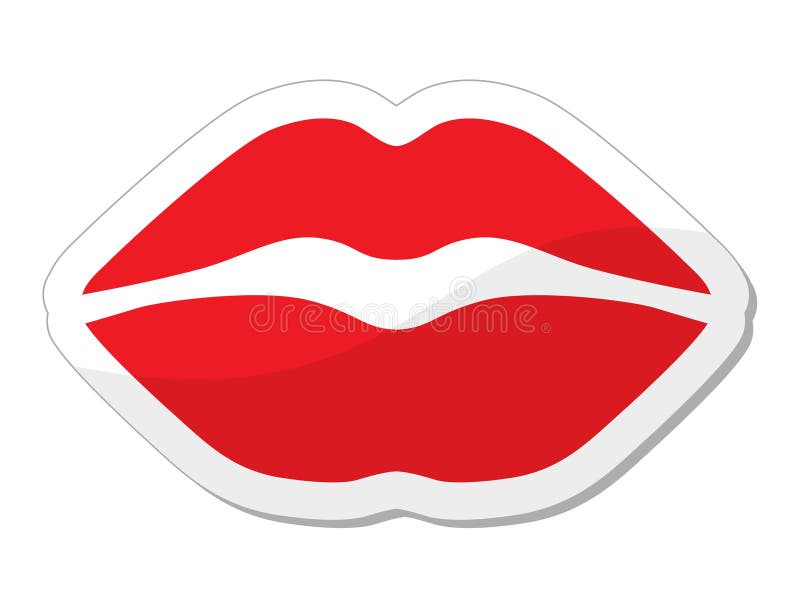 Rote Lippenikone vektor abbildung Rote Lippenikone vektor abbildung