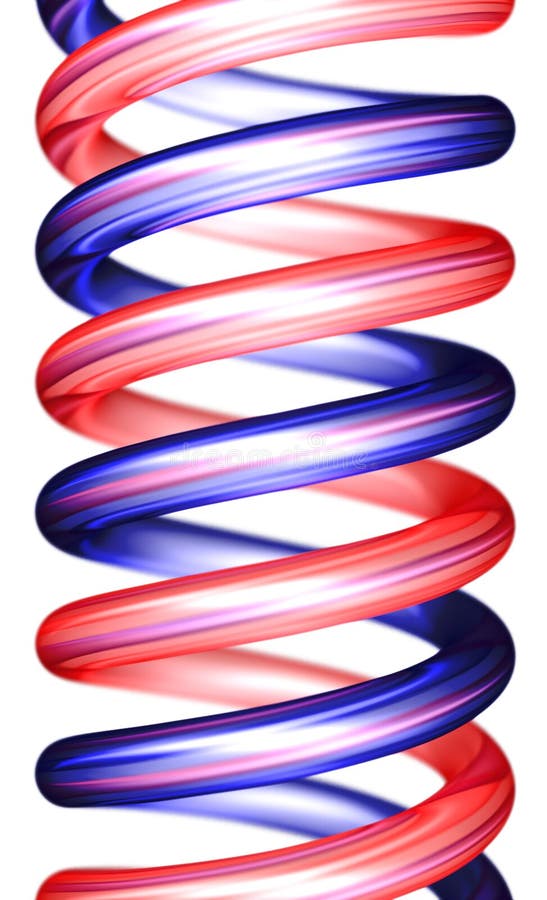 Rote und blaue Spiralen vertikal vektor abbildung Rote und blaue Spiralen vertikal vektor abbildung