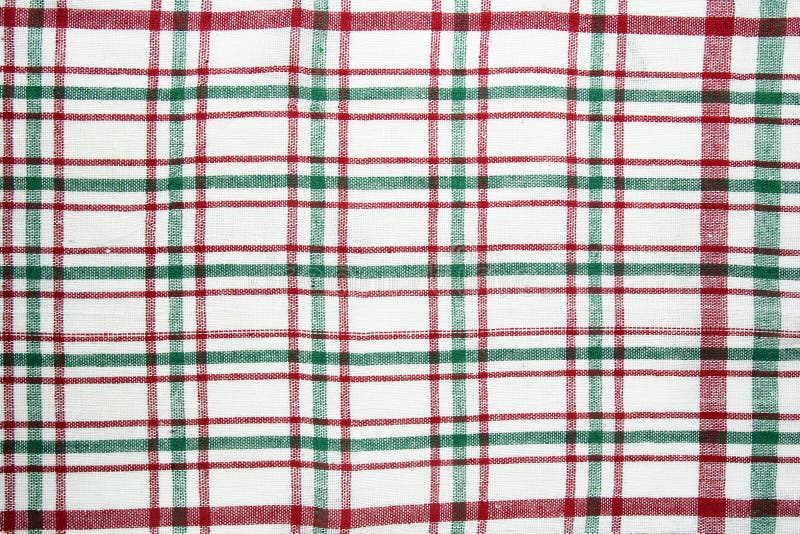 Red and green checkered tablecloth texture or background. Red and green checkered tablecloth texture or background