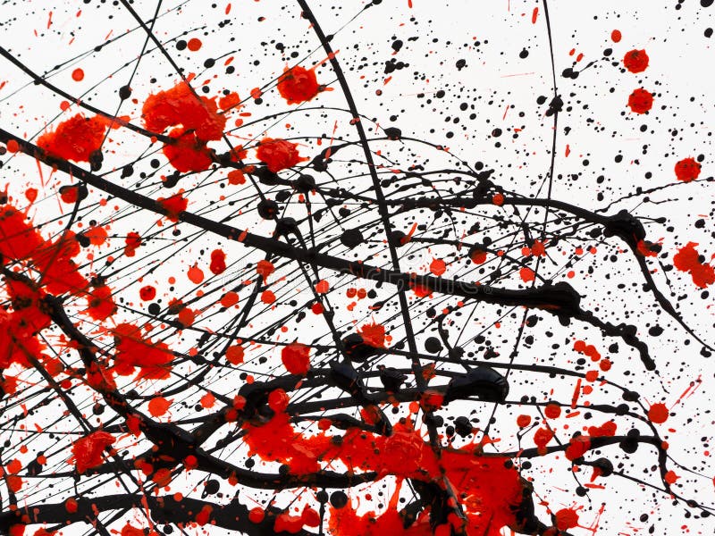 Splashes of black and red paint similar to blood. expressionism. Splashes of black and red paint similar to blood. expressionism.