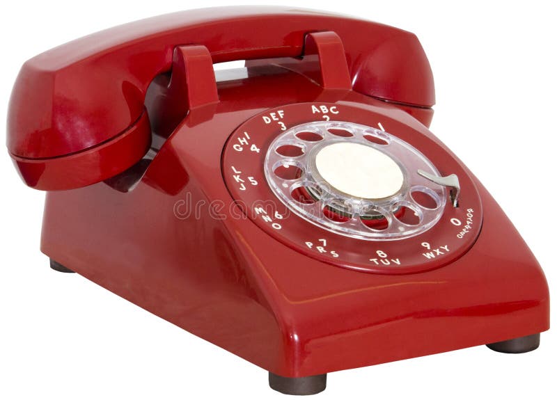 Old red retro vintage rotary phone. The dial telephone is isolated on white. PNG file available. Concept for sales, business, and marketing. Old red retro vintage rotary phone. The dial telephone is isolated on white. PNG file available. Concept for sales, business, and marketing.