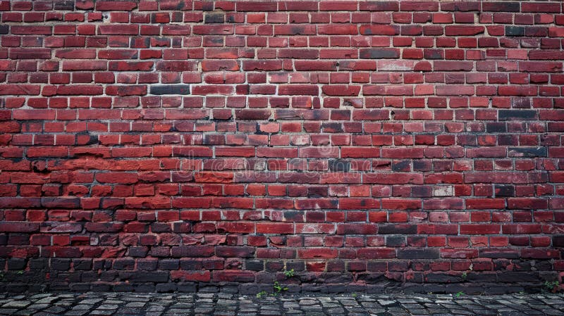 ai generative illustration of red brick wall as background image AI generated. ai generative illustration of red brick wall as background image AI generated