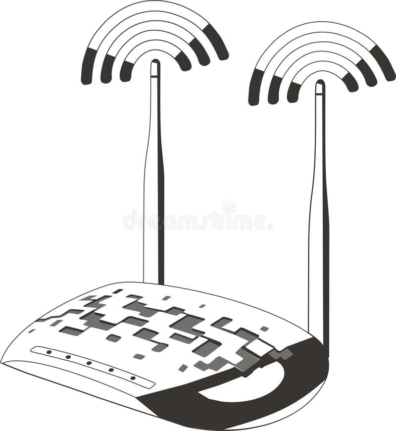 Roteador do WiFi-modem ilustração do vetor