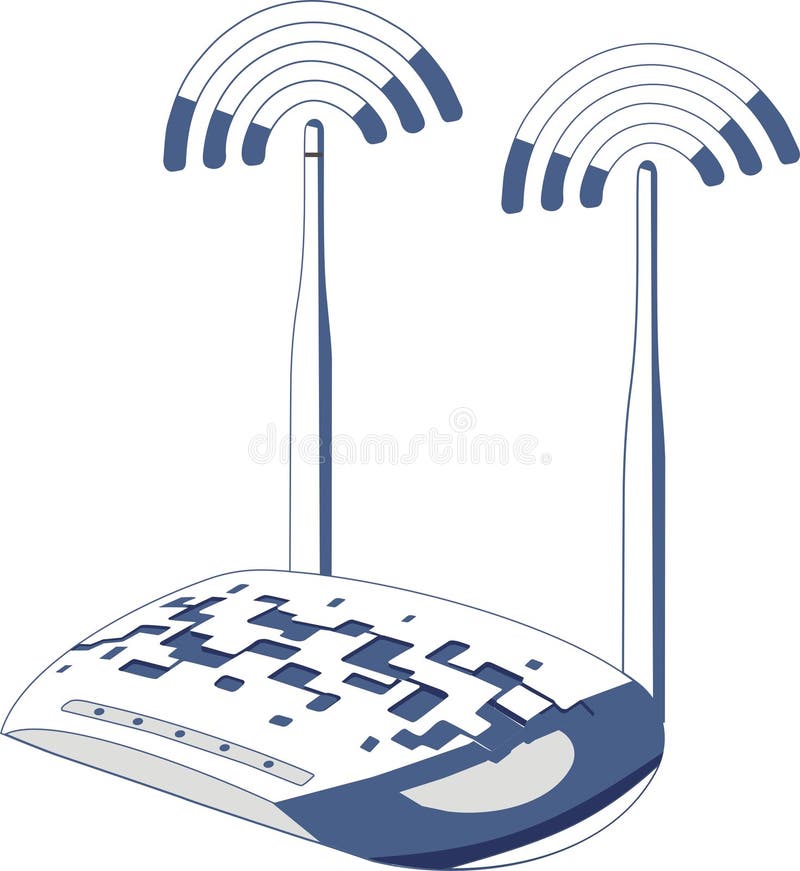 Roteador do WiFi-modem ilustração royalty free