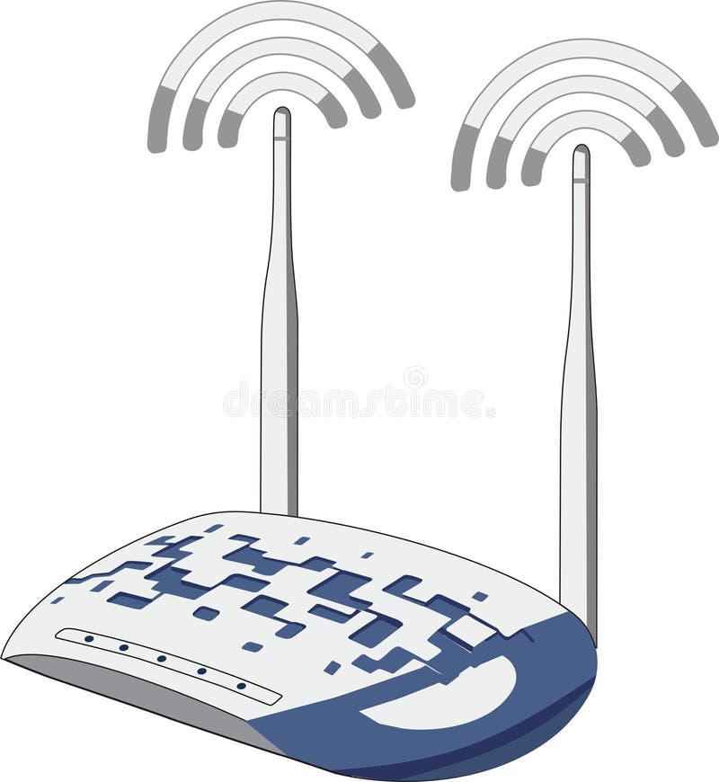 Roteador do WiFi-modem ilustração royalty free