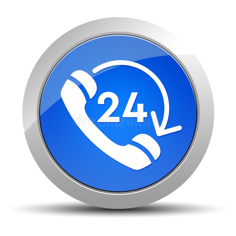roteert de 24 uren open telefoon pijlpictogram blauwe ronde knoopillustratie royalty-vrije illustratie roteert de 24 uren open telefoon pijlpictogram blauwe ronde knoopillustratie royalty-vrije illustratie