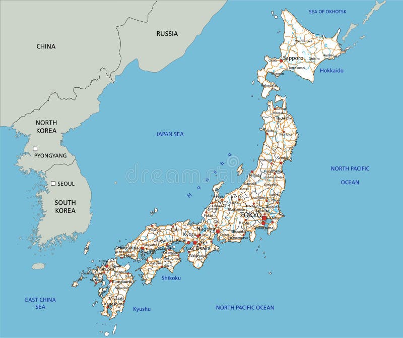 Mapa do Japão: mapa offline e mapa detalhado do Japão