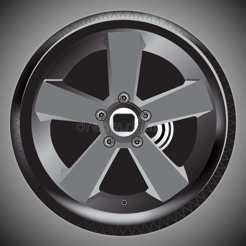 a modern style of car wheel. a modern style of car wheel.