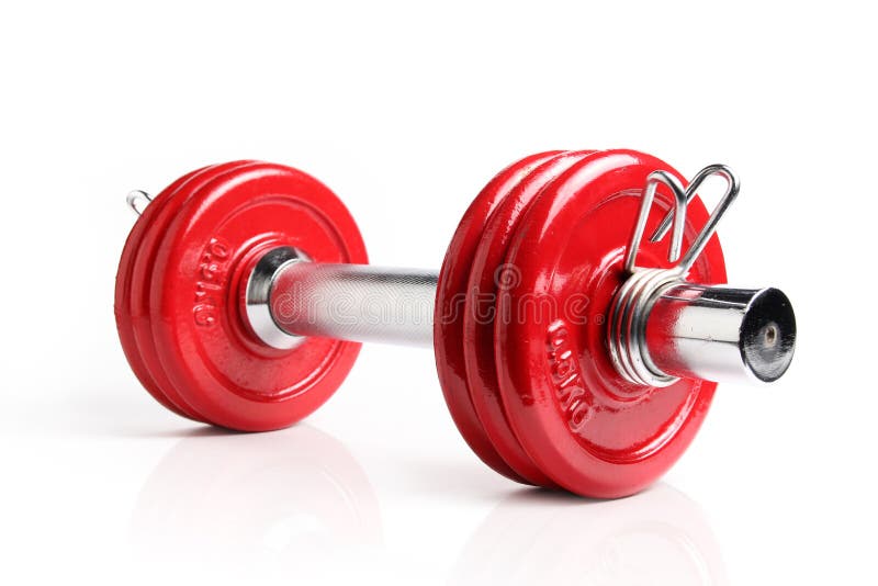 Roter Dumbbell stockfoto Roter Dumbbell stockfoto