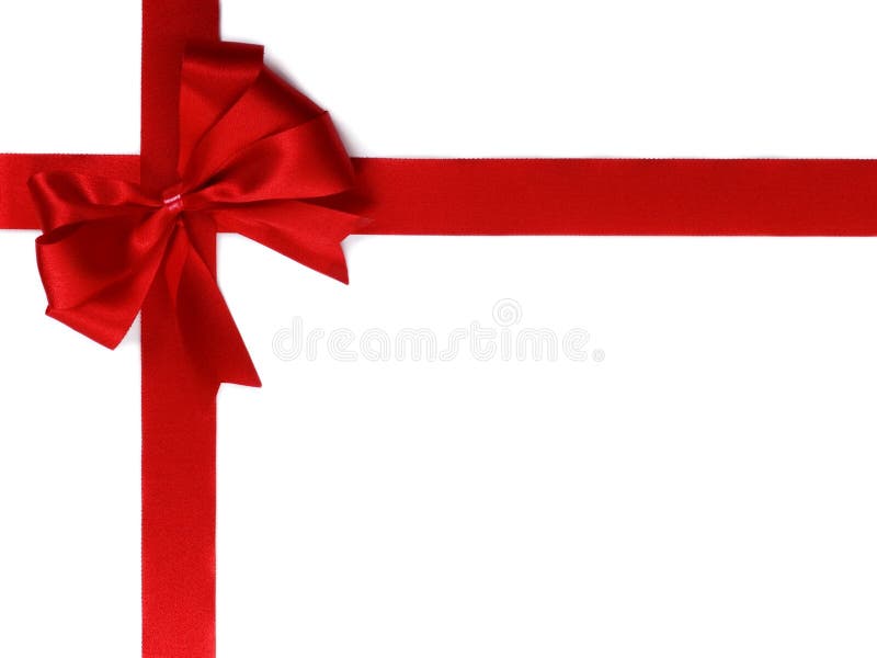 Roter Geschenkbogen und -farbband