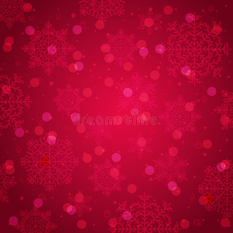 Roter Hintergrund mit Schneeflocke und bokeh, Vektor vektor abbildung Roter Hintergrund mit Schneeflocke und bokeh, Vektor vektor abbildung