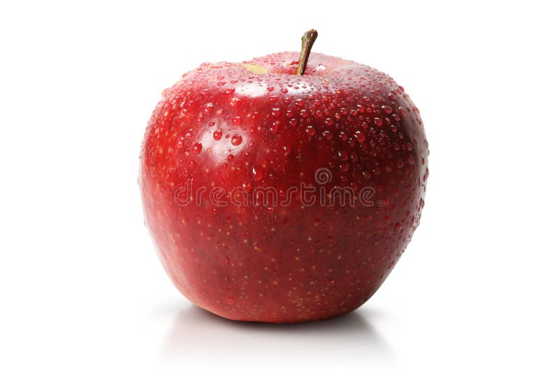 Roter saftiger Apfel stockbild. Bild von naturkost, isolat - 27198595