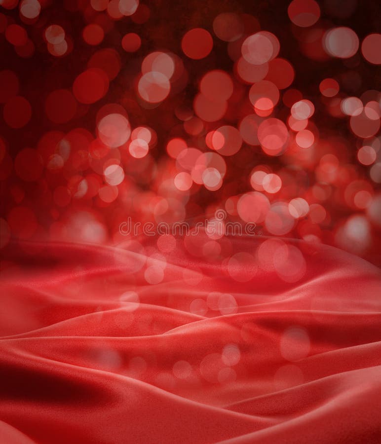 Roter Satin-Weihnachtsleuchte-Hintergrund stockfotos Roter Satin-Weihnachtsleuchte-Hintergrund stockfotos