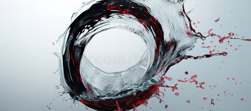 Roter Splint Wasser Hintergrund stock abbildung