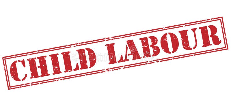 Roter Stempel der Kinderarbeit stock abbildung Roter Stempel der Kinderarbeit stock abbildung
