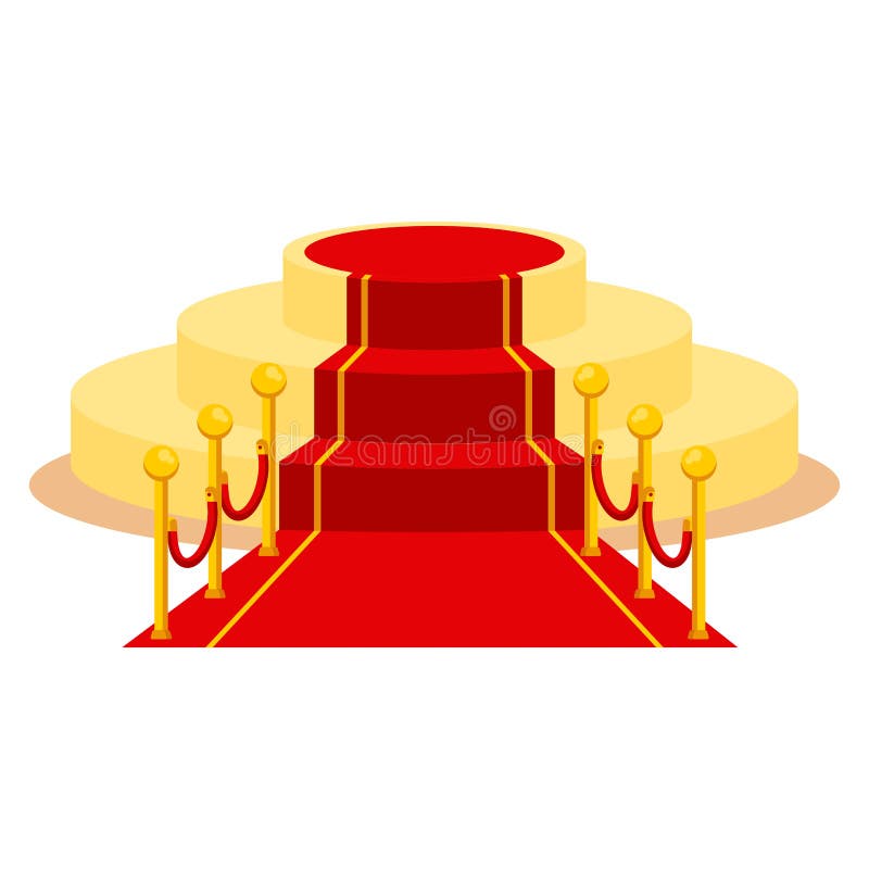 Roter Teppich lokalisiert stock abbildung Roter Teppich lokalisiert stock abbildung