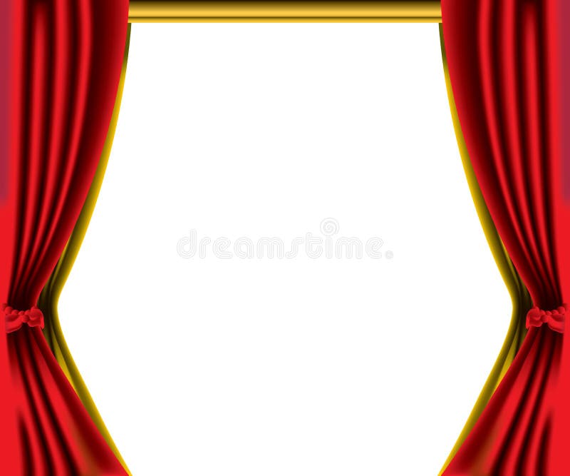 Roter Trennvorhangrand vektor abbildung Roter Trennvorhangrand vektor abbildung
