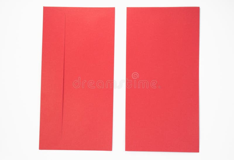 Roter Umschlag Auf Weissem Hintergrund Stockbild Bild Von Weissem Roter
