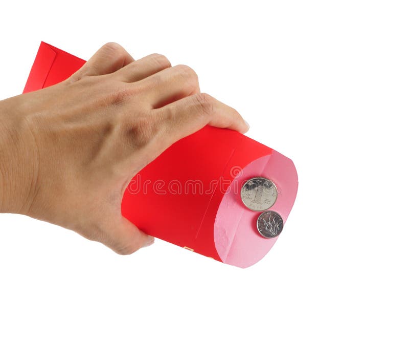 Roter Umschlag Und Geld Auf Dem Weissen Hintergrund Stockbild Bild Von Hintergrund Weissen