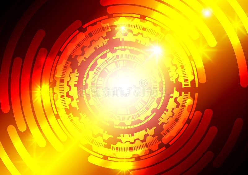 Roter und orange Technologiezusammenfassungshintergrund stock abbildung Roter und orange Technologiezusammenfassungshintergrund stock abbildung