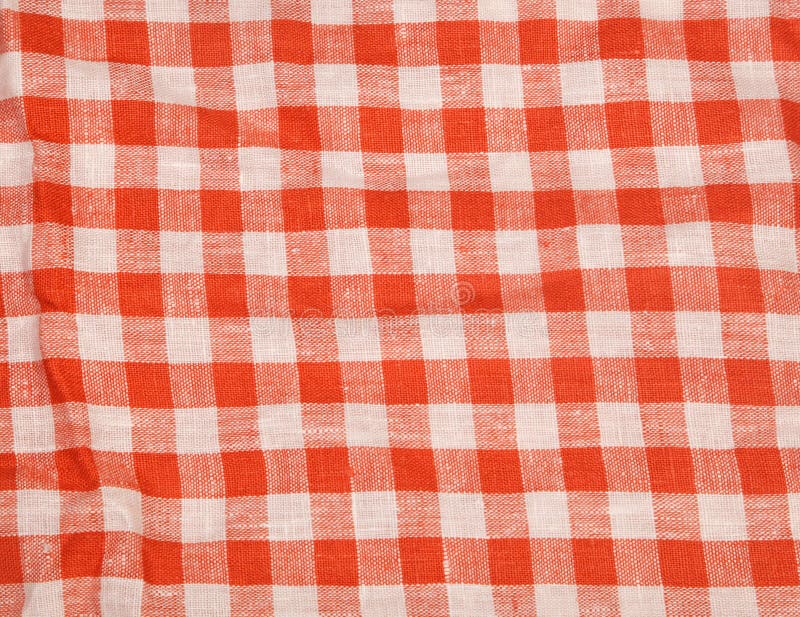 Tablecloth red and white checkered wavy texture. Tablecloth red and white checkered wavy texture