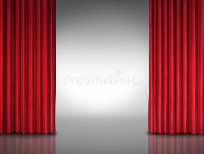 Roter Vorhang Unterhaltungs Hintergrund Stock Abbildung