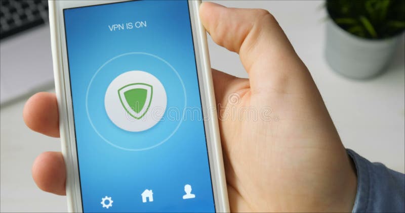 Roterande på VPN på smartphonen för att surfa för säker internet