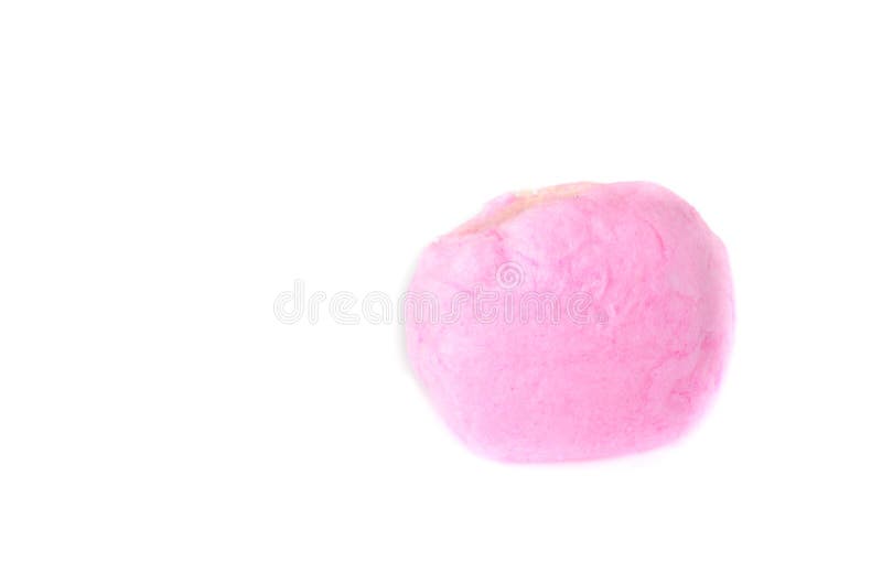 Rotert socker för Closeup rosa färger på vit bakgrund royaltyfri bild