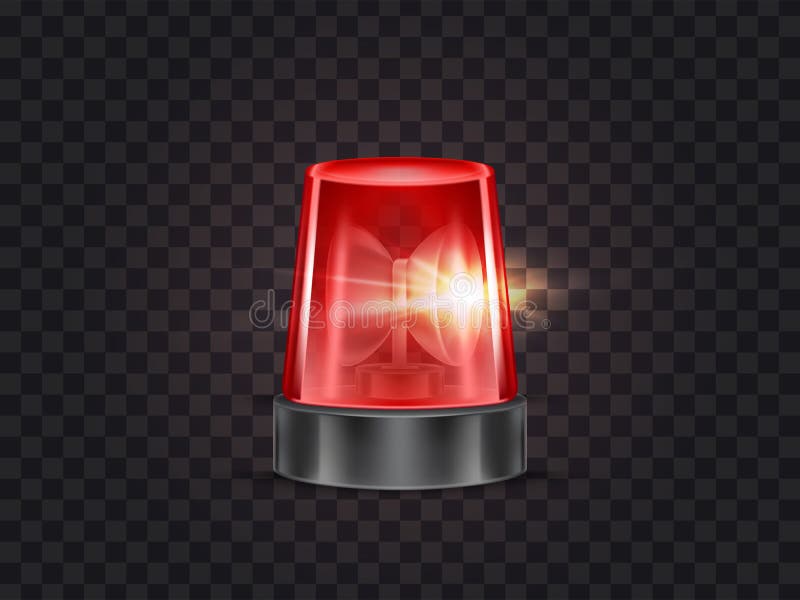 Polizei Leuchtet Sirene Auf Rotem Licht Notlicht Stockfoto - Bild von  sicherheit, warnung: 214933530